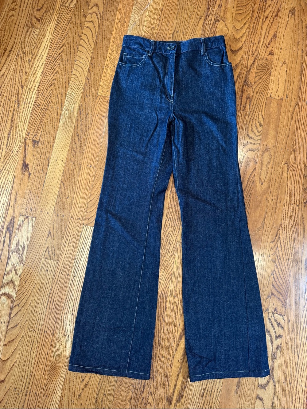 Nili Lotan Dark Blue Wide-Leg Jeans